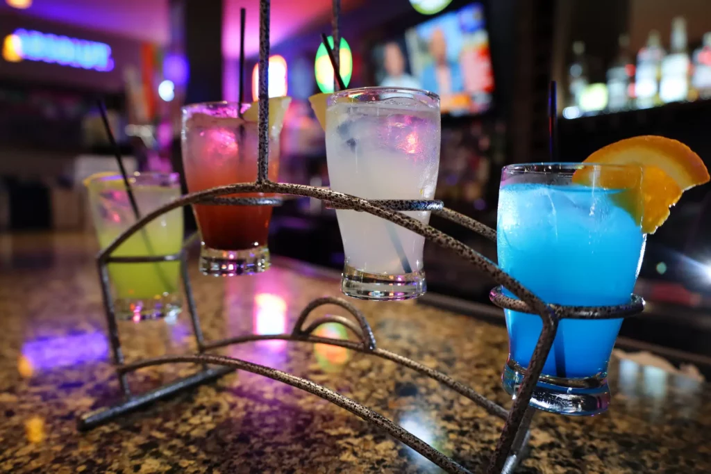 drinks in a stand at edisons